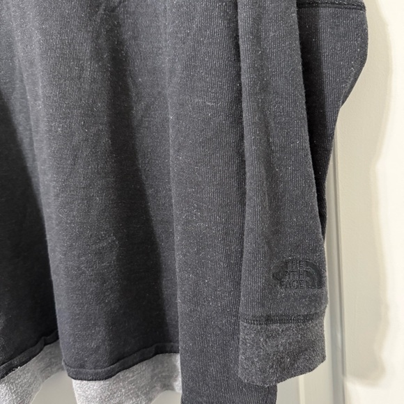 The North Face 3/4 Sleeve Hoodie Shirt Women’s Size Large Black Gray - Picture 2 of 6